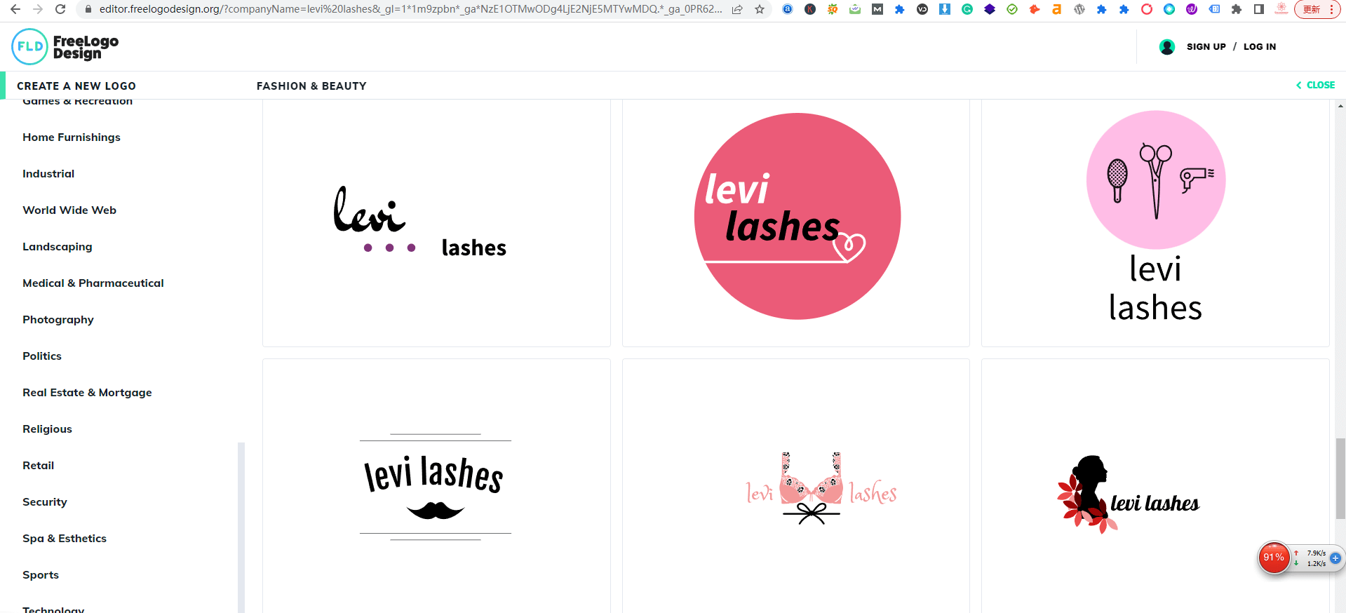 lashes business logo