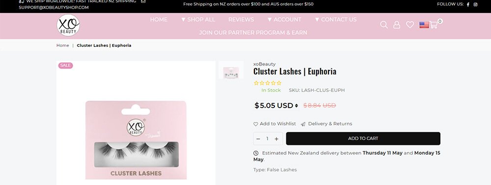 xoBeauty Cluster Lashes